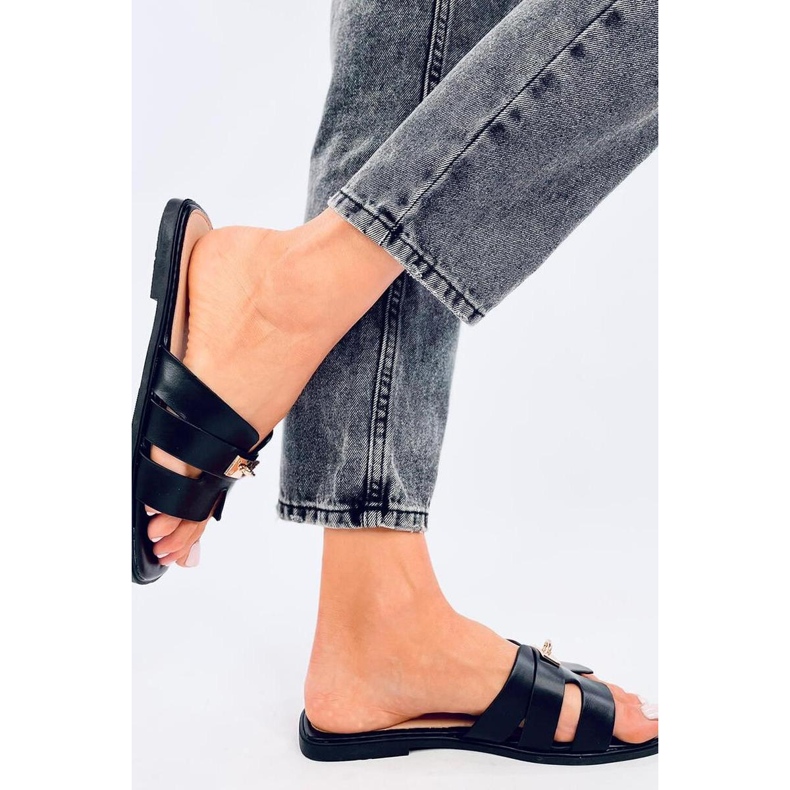 Daudi Black flip-flops sandal til kvinder - Inello sort 2