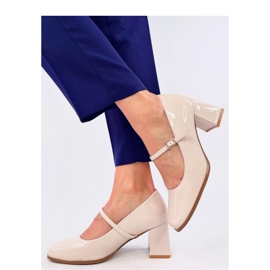 Mary Jane Valonis Beige højhælede pumps - Inello 1