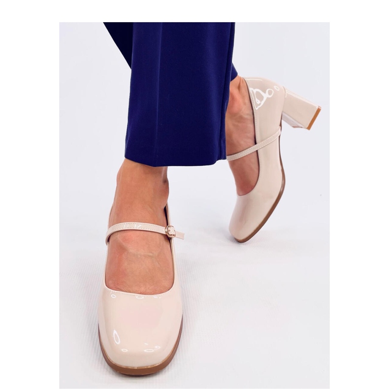 Mary Jane Valonis Beige højhælede pumps - Inello 2