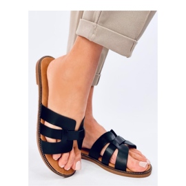 Charnes Sort sandal med flip-flops til kvinder - Inello 1