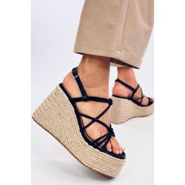Pascai Black kile espadrillesandaler - Inello sort 1