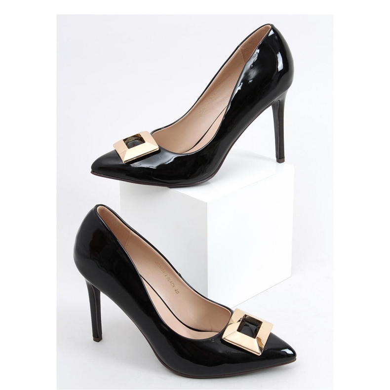 Margaret Black patent stiletter - Inello sort 1