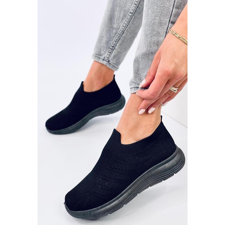 Groppi Allblack slip-on strømpesko - Inello sort 1