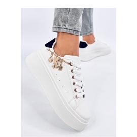 Platform sneakers med vedhæng Larcome HVID/SORT - Inello 2