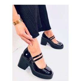 Lorai Sort bred hæl pumps - Inello 1