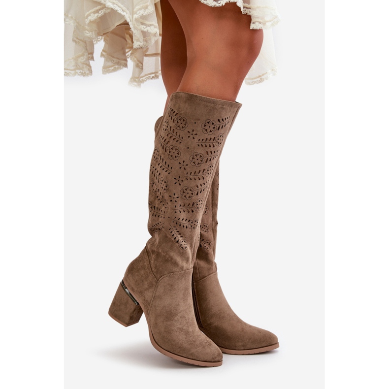 Step in style Støvler Model Vinceza 16443 Mørk Beige - Træd i stil 1