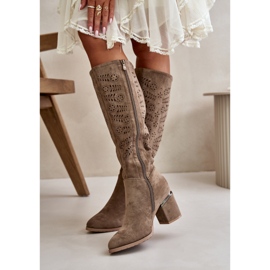 Step in style Støvler Model Vinceza 16443 Mørk Beige - Træd i stil 2