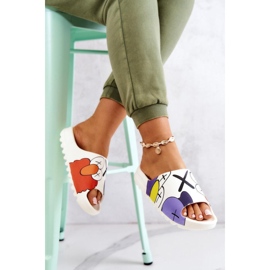 Dameflip-flops med hvidt print 1