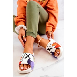 Dameflip-flops med hvidt print 2