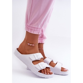 Dame-flip-flops med hvide spænder 1