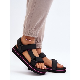 Lee Cooper sorte platformssandaler til kvinder 1