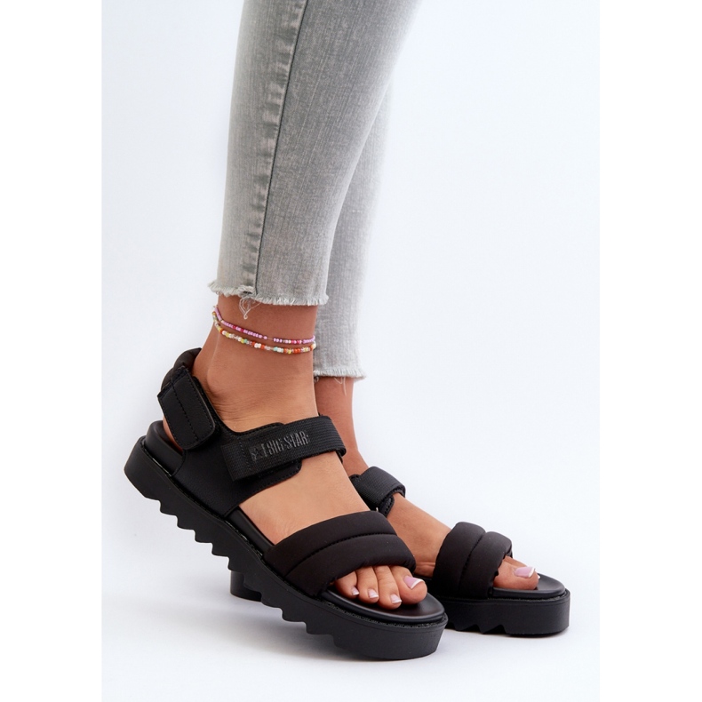 Platformsandaler til kvinder Big Star Black sort 1