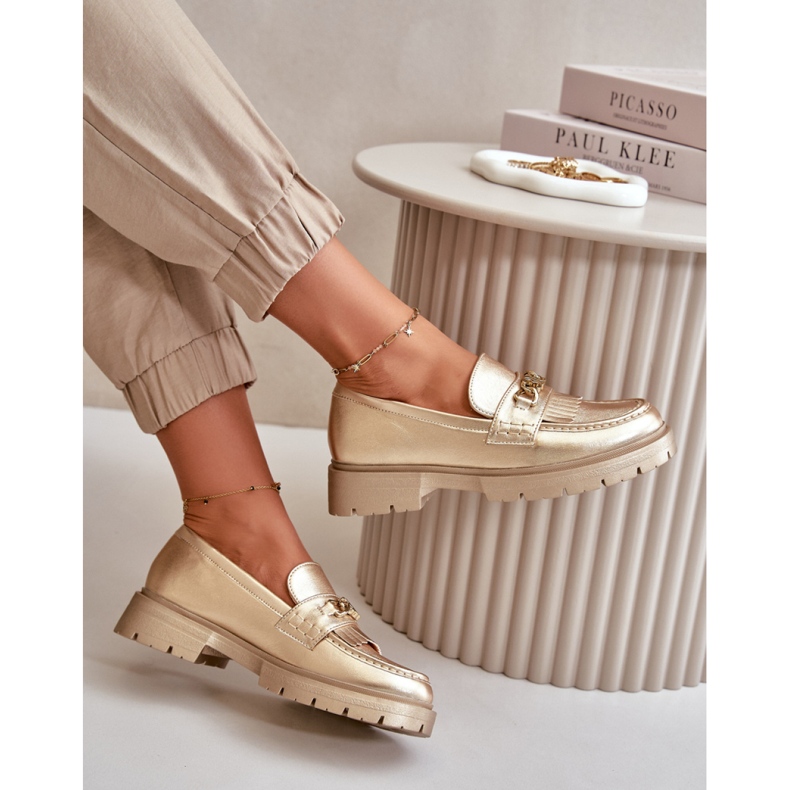 Step in style Mokkasiner Model Zanita GQ8-010 Guld - Træd med stil 1