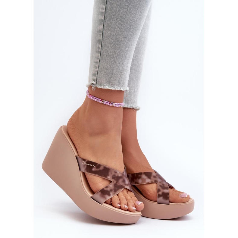 Sandal Flip-flops Model 83520 Ipanema High Fashion Slide Fem Beige - Step in style 1