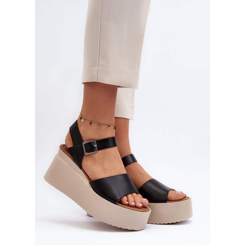 Step in style Sandaler Model Geferia PS18 Sort - Træd med stil 1