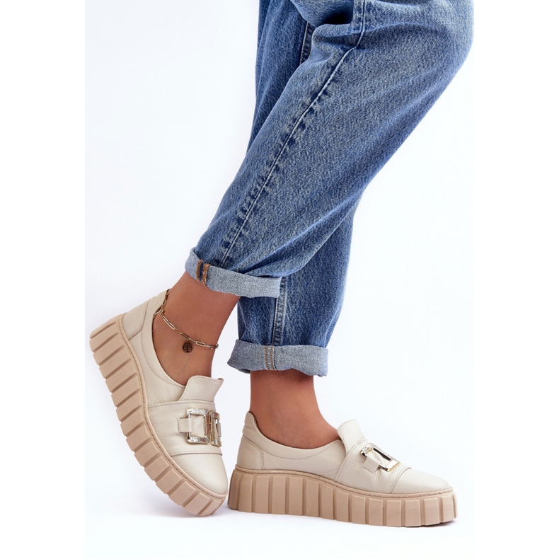 Step in style Sko Model Lewski 3398 Beige Lys dekoration - Træd i stil 2
