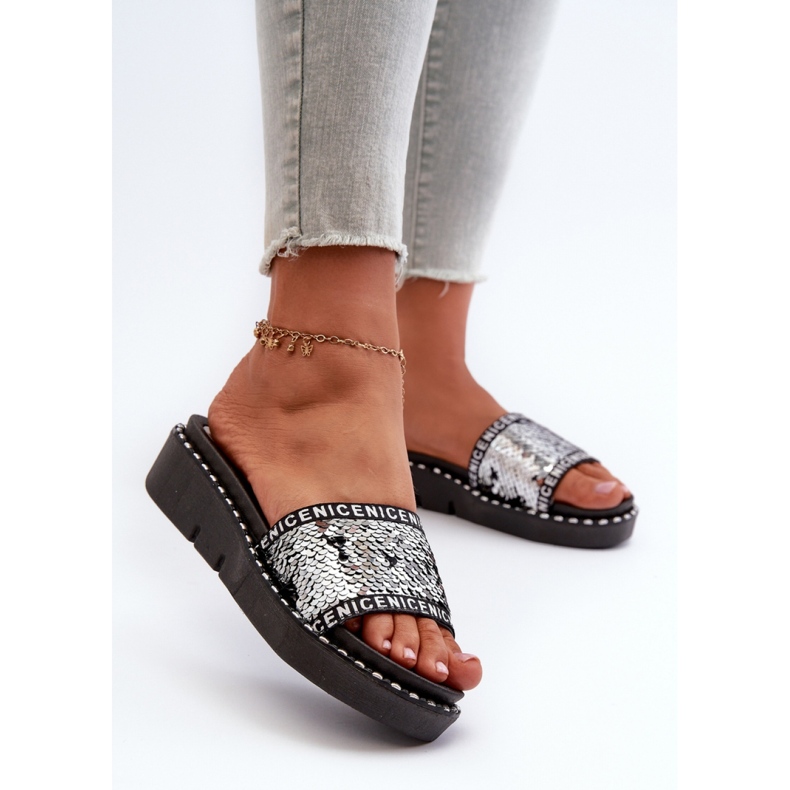 Sandal flip-flops model Rivanique G-582-02 Sort/sølv - Step in style 1