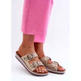 Moderigtige flip-flops fra mærket INBLU beige 1