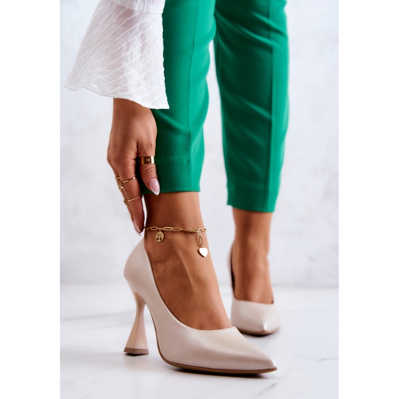 Lewski Shoes Beige pumps til kvinder 1