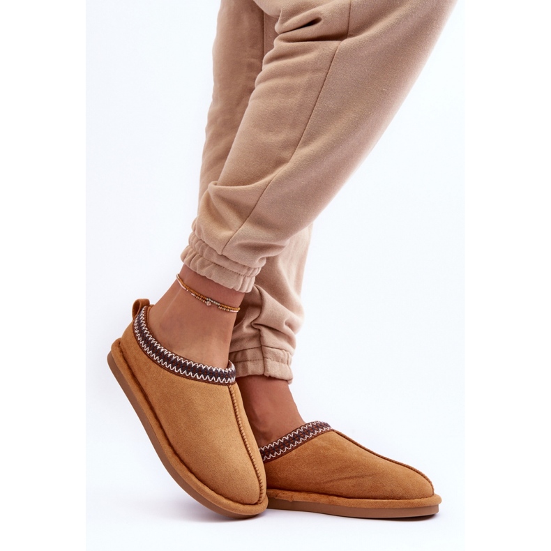 Camel pels hjemmesko brun 2