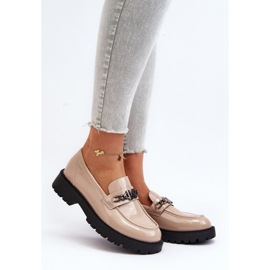 Patent Slip-On Moccasiner beige 1