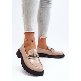 Patent Slip-On Moccasiner beige 2