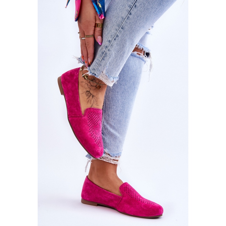 Mokkasiner Model LR29515 Fuchsia lyserød 2
