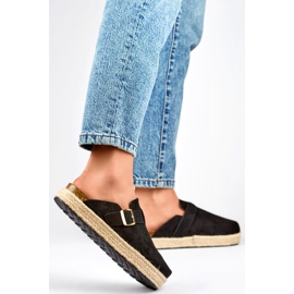 DM802B lukkede flip-flops til kvinder, sorte 1