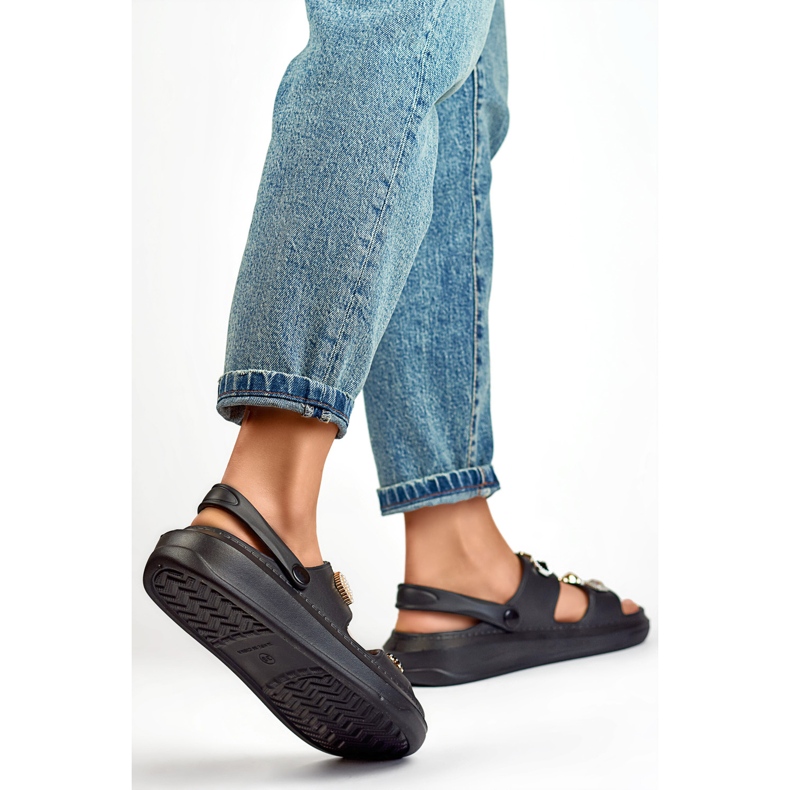 Damesandaler med dekorationer JHC3071B, sort 1