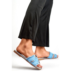 Jeans MTBL04L.DE dameflip-flops, blå 1