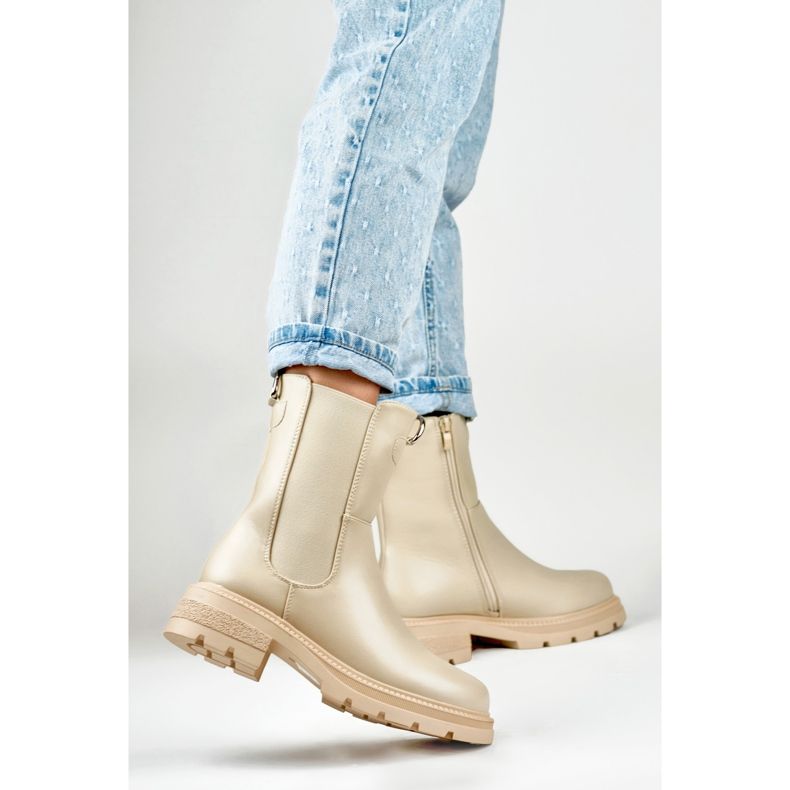 Støvler Model DES906BE Beige - PRIMO 1