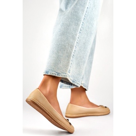 Dameballetlejligheder med sløjfe GD-XR392A-BE beige 1