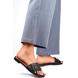 Flip-flops til kvinder med dekoration 5174B sort 1