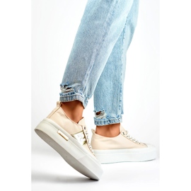 Sneakers til kvinder på LY100BE-platformen beige 1