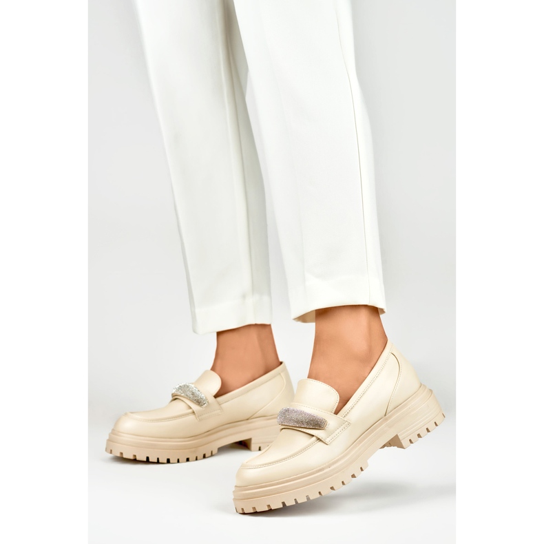 Damesko med dekoration 7961BE beige 2
