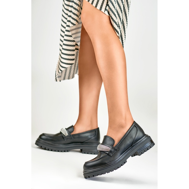 Damesko med dekoration 7961B sort 2