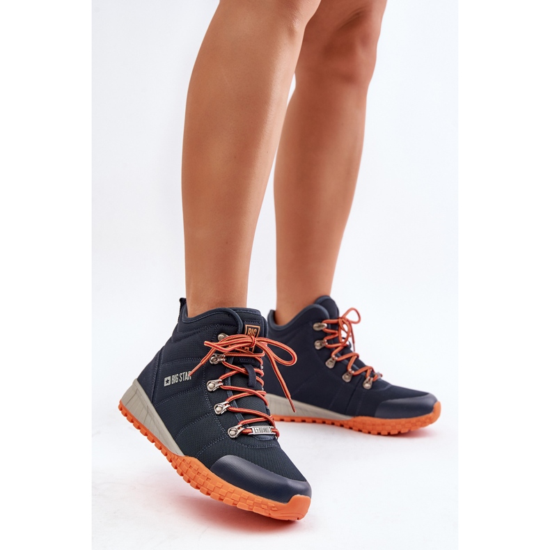 Dame Trappers Sportssko Big Star KK274215 Memory Foam System Navy Blue blå 2