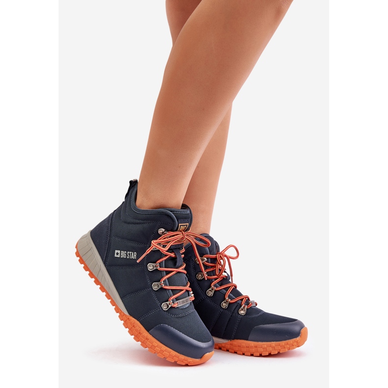 Dame Trappers Sportssko Big Star KK274215 Memory Foam System Navy Blue blå 1