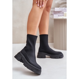 Ravendria sorte fladhælede slip-on støvler 2