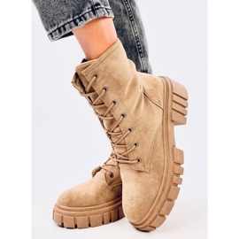 Kelis Khaki snørestøvler beige 2
