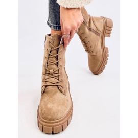 Kelis Khaki snørestøvler beige 1