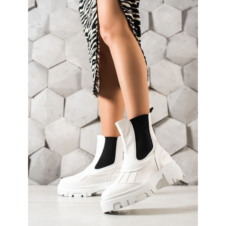 Seastar Hvide slip-on støvler sort 1