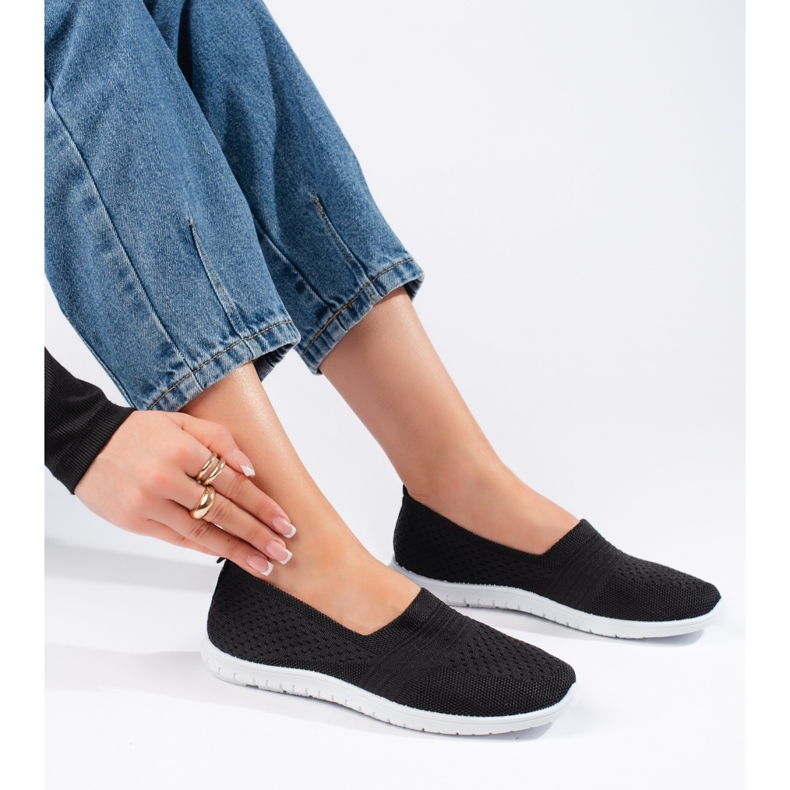 Sorte sports slip-on sko 1
