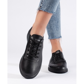 Klassiske sorte sneakers til kvinder 1