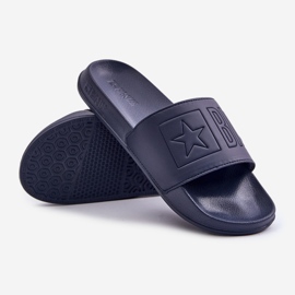 Big Star Lette flip-flops til mænd med stort stjernelogo OO174031 Marineblå 2