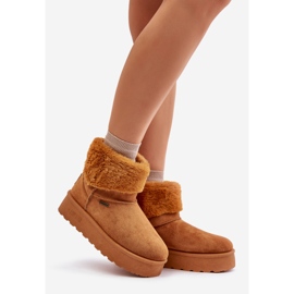 Platform snestøvler med pels Big Star OO274A106 Camel beige 1