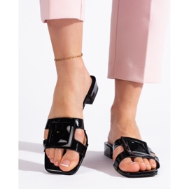 Klassiske sorte elegante dameflip-flops 1