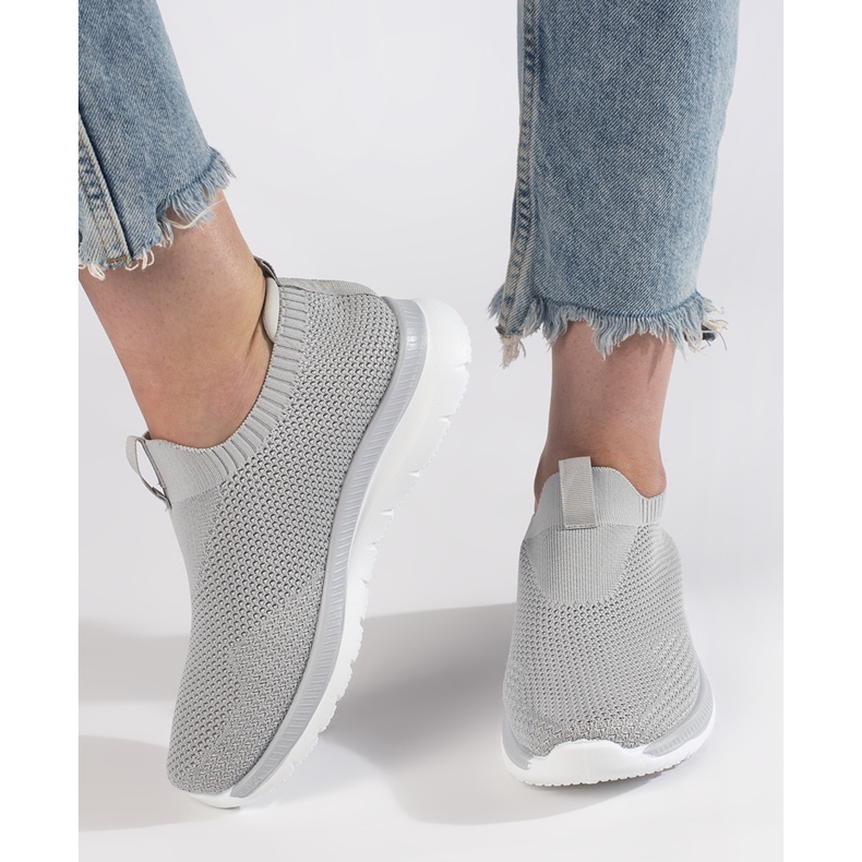 Grå slip-on sportssko 2