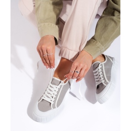Komfortable grå sneakers til kvinder 1