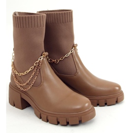 Mona Khaki sokstøvler beige 1